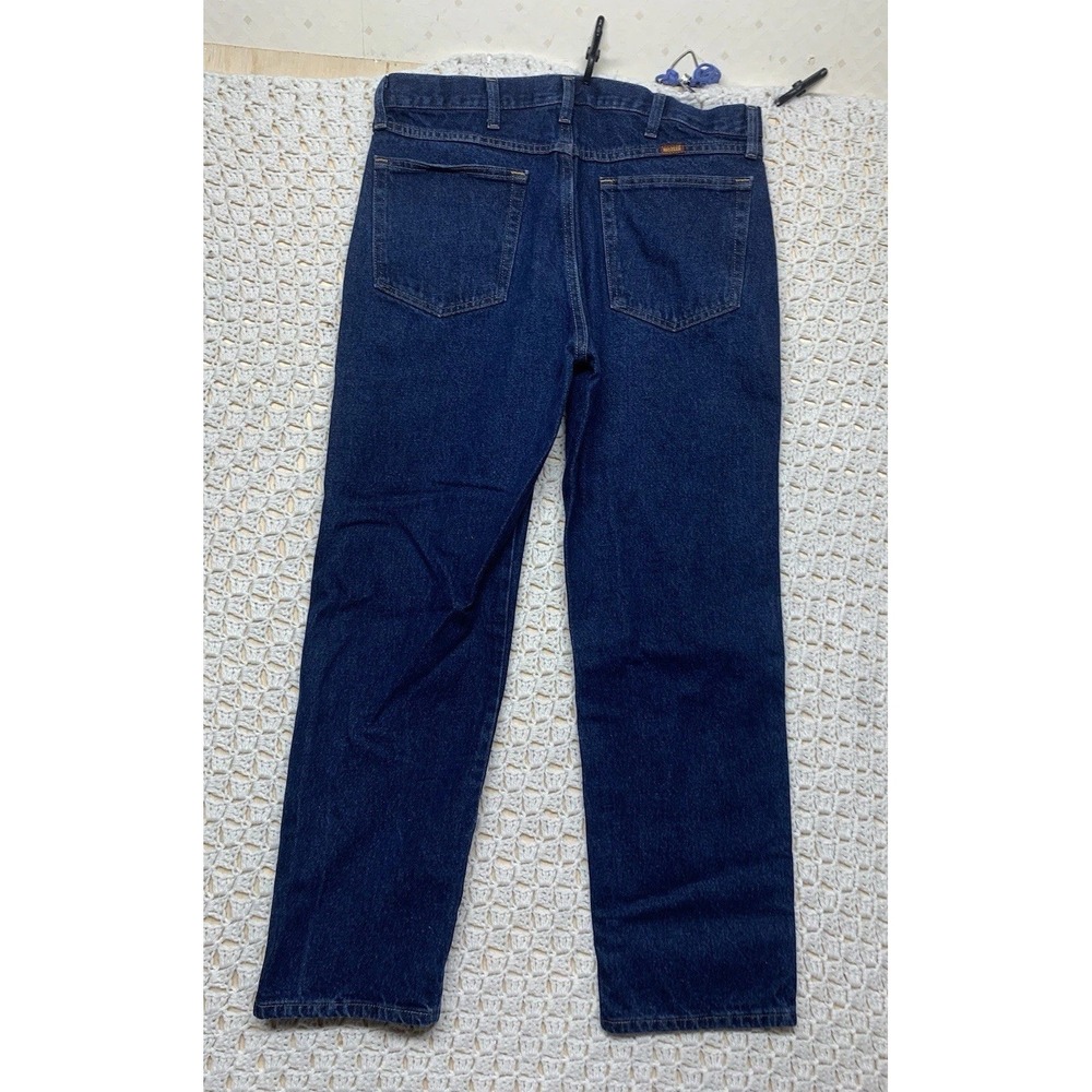 Rustler Jeans Men's Tag 34x30 Approx‎ 34x29 Blue Denim Straight Leg 1087619PW